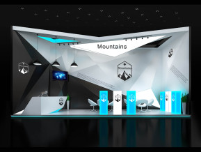 Mountains户外用品展览展示展台模型