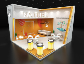 Nature电子科技三角斜切展览展示展台模型