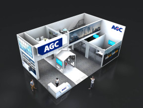 AGC玻璃展台模型