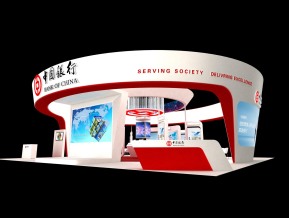 中国银行展览模型