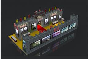 旅游狂欢节合川展台模型效果图