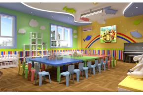 幼儿园教室3D模型效果图