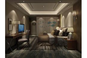 现代简约卧室3D模型效果图