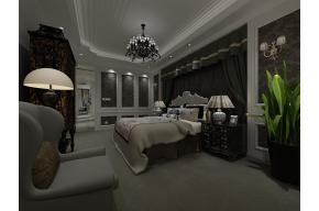 新古典卧室3D模型效果图