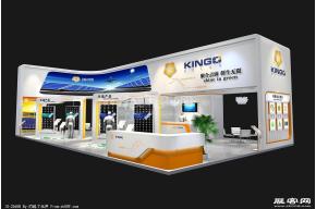 KING光伏展台模型图片