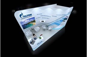 GAZPROM电子科技博览会展台模型图片