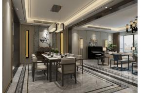 新中式客餐厅3D模型图片