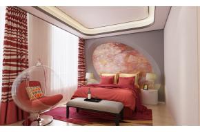 现代浪漫卧室3D模型图片