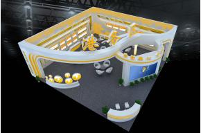 西安国际港务区展台模型图片