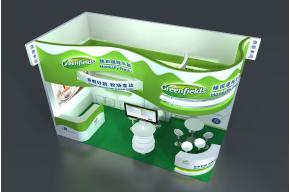 绿田源牛奶展览模型图片