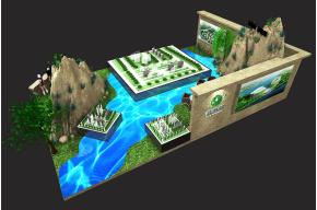 森林湖展览模型图片