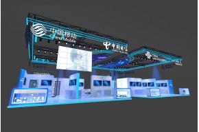 中国移动电信联通通信展展台3D模型