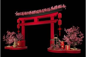 春节门头3D模型